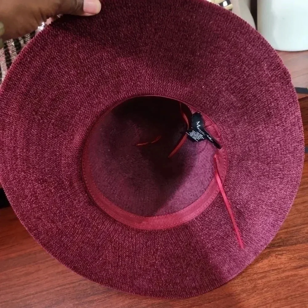 Marcus Adler- Polyester Wide Brim Burgandy Hat